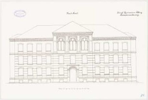 Gymnasium, Elbing: Aufriss Nordseite 1:100