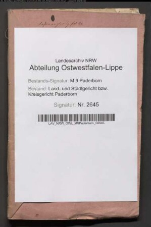 Erblasser: Conze, Aloysia, geb. Batsche: