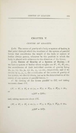 Chapter V. Centre of gravity.
