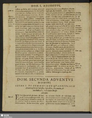 Dom. Secunda Adventus Domini