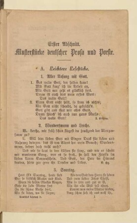A. Leichtere Lesestücke