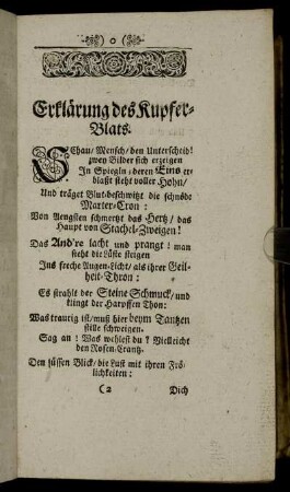 Erklärung des Kupfer-Blats.