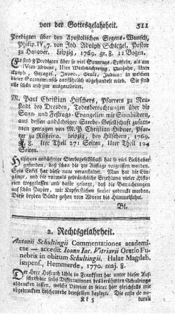 2. Rechtsgelahrheit.