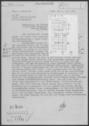 Hirsau mit Ernstmühl: Pfarrbericht 1954