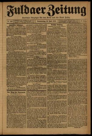 Ausgabe vom Donnerstag, den 23. Juni 1921.