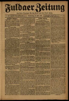 Ausgabe vom Donnerstag, den 23. Juni 1921.