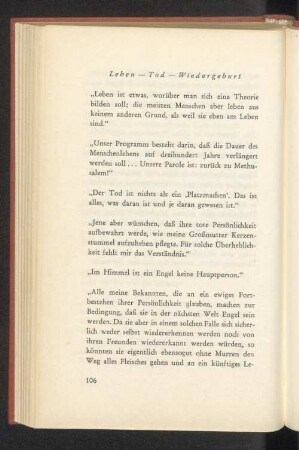 Leben - Tod - Wiedergeburt