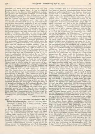399-401 [Rezension] Kögel, Julius, Der Zweck der Gleichnisse Jesu im Rahmen seiner Verkündigung