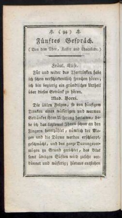 Fünftes Gespräch