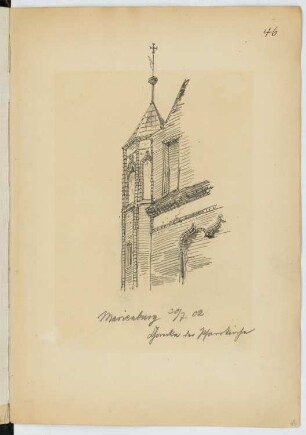 Pfarrkirche, Marienburg: Detail (aus: Skizzen- und Fotoalbum 20)