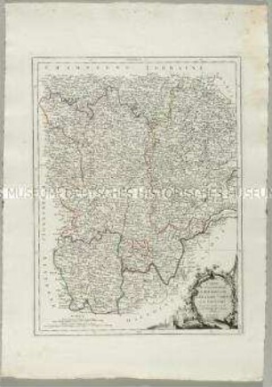 Carte des Gouvernements de Bourgogne, de Franche Comté et de Lyonnois