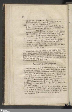 Ordnung der Entlassungsfeier