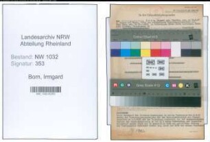 Entnazifizierung Irmgard Born , geb. 15.02.1896 ()