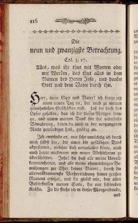 Die neun und zwanzigste Betrachtung