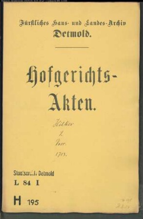 Hilker, Johann Tönies zu Greste gegen Kord Voss zu Greste - Potterei (Baumpflanzung)