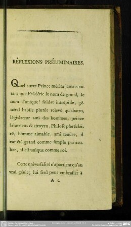 Réflexions Préliminaires