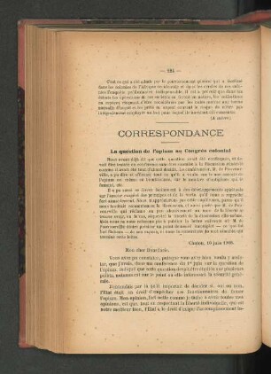 Correspondance.