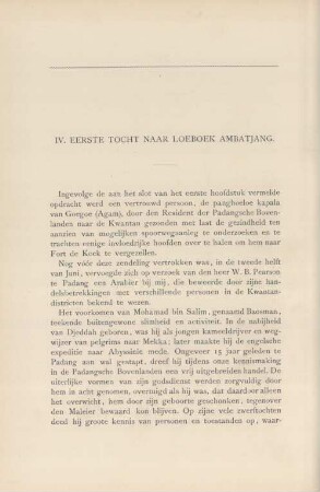 IV. Eerste tocht naar Loeboek Ambatjang