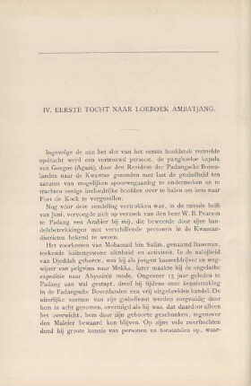 IV. Eerste tocht naar Loeboek Ambatjang