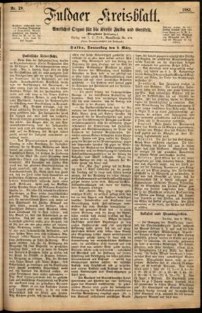 Ausgabe vom Donnerstag, den 09. März 1882.