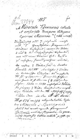 Miracula S. Bennonis - BSB Clm 27044