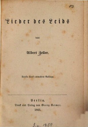 Lieder des Leids