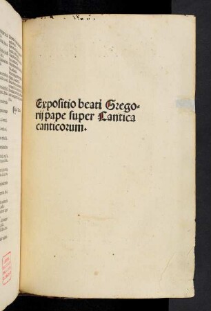 Expositio in Canticum Canticorum
