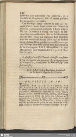 Privilège Du Roi