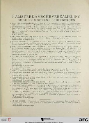Oude en moderne schilderijen (Nr. 1-17)