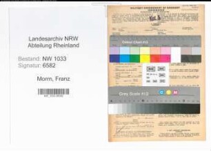 Entnazifizierung Franz Morrn , geb. 26.06.1915 (Friseur)