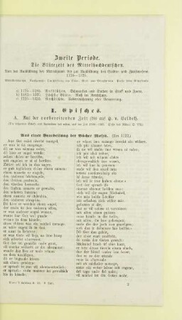 Zweite Periode. Die Blütezeit des Mittelhochdeutschen.