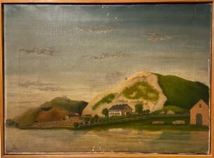 Ölbild "Sägewerk Kupper, Oderberg, Eberswalder Chaussee"