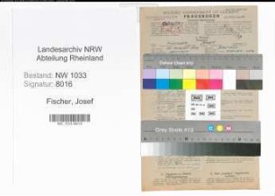 Entnazifizierung Josef Fischer , geb. 25.08.1919 (Kaufmann)