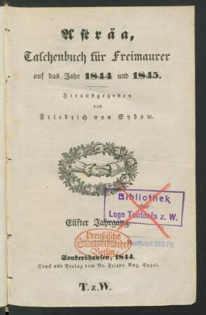 11. Jahrgang (1844/1845): Asträa