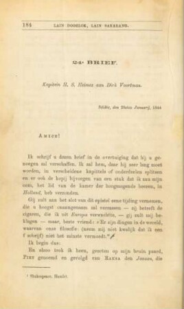 24e. brief. Kapitein H. S. Heimes aan Dirk Voortman