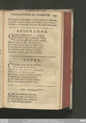 Epigramme.