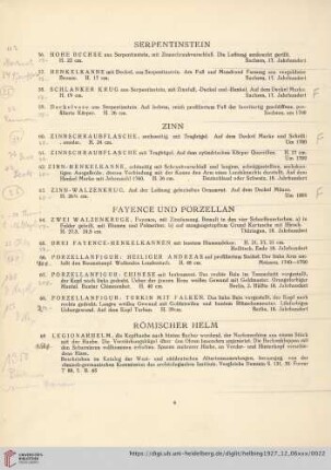 Serpentinstein (Nr. 56-59)