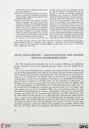 Geringschätzung der Graphik (Wiener Randbemerkungen)