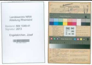 Entnazifizierung Josef Engelskirchen , geb. 02.07.1920 (Polizist)