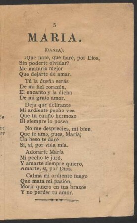 María. : (Danza).