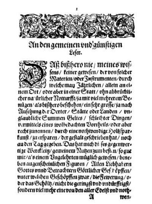 An den gemeinen und günstigen Leser