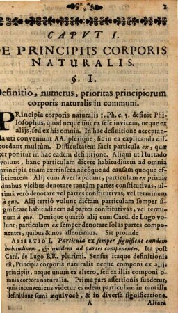 Assertionum philosophicarum ..., Pars 1