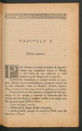 Capítulo L - Debate amoroso.