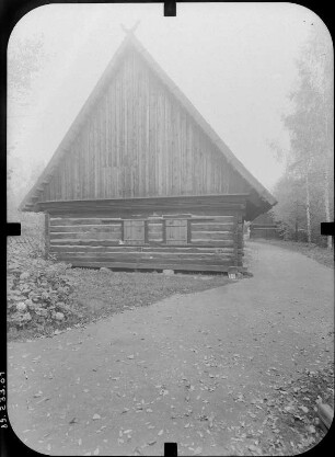 Lübbenau-Lehde, Dorfstraße 3. Freilandmuseum. Wohnstallhaus. Giebelfront