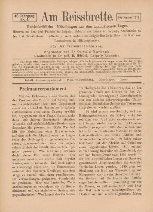 Nr. 5. September 1919.
