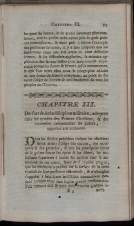 Chapitre III. De l'art & de la discipline militaire, ...
