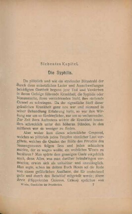 Siebentes Kapitel. Die Syphilis