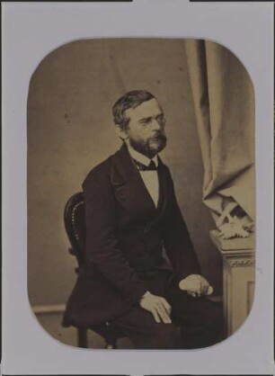 Theodor Reibisch : Porträt Theodor Reibisch (1819-1904; Lehrer, Institutsdirektor). Mitglied der naturwissenschaftlichen Vereinigung "Isis" in Dresden ab 1851. Dresden: SLUB Mscr.Dresd.App.1665