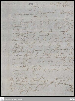 Brief von Henriette Catharina v. Gersdorff an August Hermann Francke.