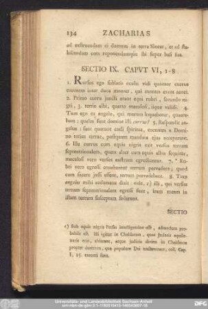 Sectio IX. Caput VI, 1 - 8